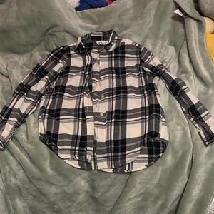 Old Navy Black and White Checkered Shirt